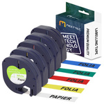 Zestaw 5 kolorowych taśm do DYMO LetraTag LT-100H (59421)